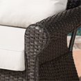 thumbnail image 4 of Amaya Outdoor Dark Brown Wicker Swivel Rocking Chair - Beige Cushions, 4 of 13