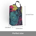 thumbnail image 2 of Xecao Neon Zombie Skull for Laundry Basket,Collapsible Large Laundry Hamper,Wash Bag for Laundry Room, Rolling Laundry Basket with Handles, 2 of 5