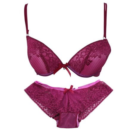 

Women Lace Sexy Push Up Bra and Panty Set Cotton Embroidery Underwear Lingerie Sets