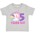 thumbnail image 3 of Inktastic 5 Years Old with Cute Unicorn Birthday Girls Toddler T-Shirt, 3 of 5