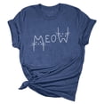 thumbnail image 5 of HCYSFG Women's Meow Cat Graphic Top Crewneck Short Sleeve Casual Fashion T Shirts Summer Daily Wear Trendy Activewear Everyday Tee, 5 of 5