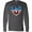 Charcoal Grey, variant on Inktastic Boston Terrier Dog Us Flag July 4th Long Sleeve T-Shirt