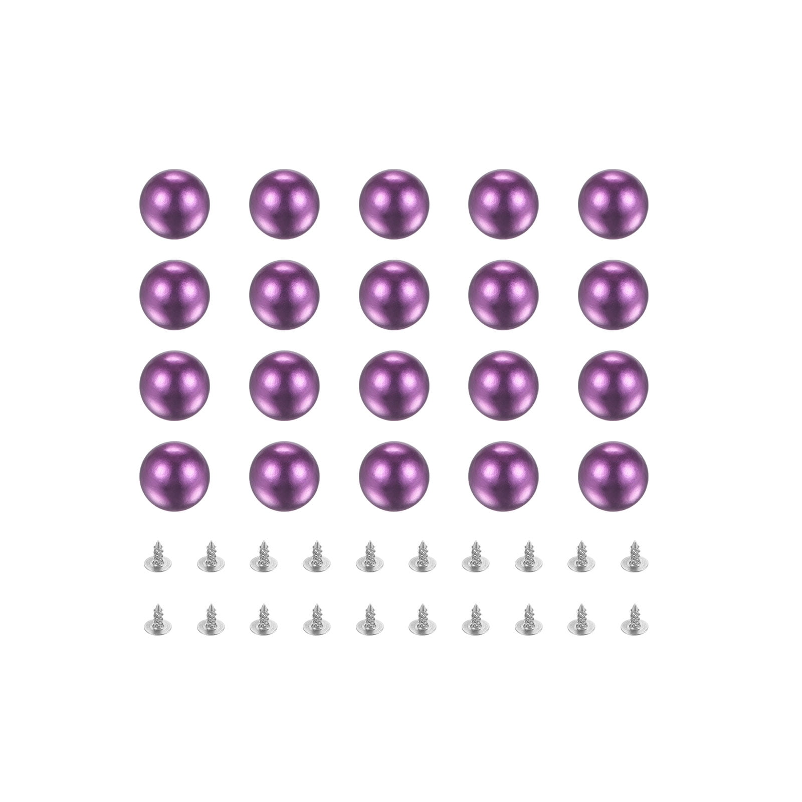 Purple Rivet Uxcell Pearl Rivet Studs Kit, 10mm Pearl Rivets Faux Pearls Rivets Dark ...