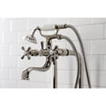 thumbnail image 4 of Kingston Brass CCK226K6 Kingston Three-Handle 2-Hole Freestanding Clawfoot Tub Faucet Package with Supply Line and Stop Valve in Polished Nickel, 4 of 6