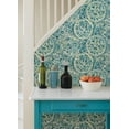 thumbnail image 3 of Caroline et Bettina Teal Camille Peel & Stick Wallpaper, 3 of 6