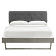 thumbnail image 5 of Modway Bridgette Twin Wood Platform Bed With Angular Frame, Gray Charcoal, 5 of 13