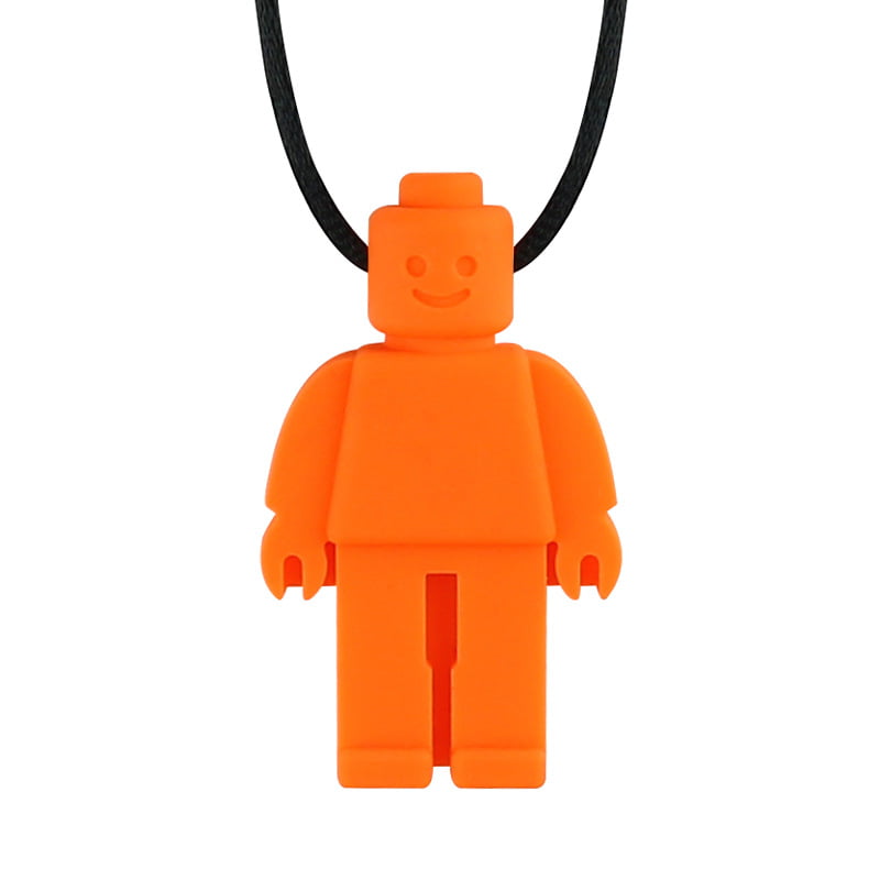Kids Adults Chewlery Robot Necklace Autism ADHD Biting Sensory Chew Teething Toy 