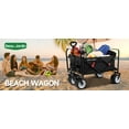 thumbnail image 3 of BEAU JARDIN Folding Beach Wagon Cart 350 Pound Capacity Collapsible Foldable Wagon with Big Wheels for Sand Camping Grocery Canvas Garden Sports Heavy Duty Shopping All Terrain Utility Blue, 3 of 10