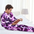 thumbnail image 5 of KLL Blue Lightning Sleepwear Mens Flannel Pajamas,Long Cotton Pj Set, 5 of 7
