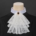 thumbnail image 2 of Ticikt Lace Jabot Necktie Ruffle Neckwear Collar with Embroidered Detailing, 2 of 9
