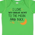 thumbnail image 4 of Inktastic I Love My Great Aunt to the Moon and Back Boys or Girls Baby Bodysuit, 4 of 5