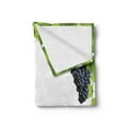 thumbnail image 2 of Vineyard Soft Flannel Fleece Throw Blanket, Wine Leaf with Loose Bunch of Large Berries Tannin Breed French Village Image, Cozy Plush for Indoor and Outdoor Use, 70" x 90", Green Black, by Ambesonne, 2 of 5
