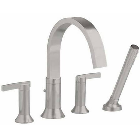 American Standard 7430.901.002 Berwick Deck-Mount 2.5 GPM Tub Fillers with Metal Lever Handles and Handshower, Available in Various Colors