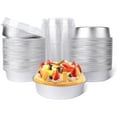 thumbnail image 1 of Mini Ramekins with Lids oz Disposable Aluminum Foil Cake Baking Tins Pans Creme Brulee Tart Pie Tins Silver Small Individual Round Containers Oven for Baking, 1 of 7