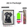 thumbnail image 2 of 5D Diamond Art Painting Portrait of Black Labrador Dog DIY Paint with Full Drill Round Diamond Gems Painting by Number Kits for Adults Art Craft Home Wall Decor 11.8x15.8in(1), 2 of 8