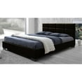 thumbnail image 2 of Atlin Designs Upholstered Queen Leather Platform Bed in Brown, 2 of 4