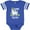 Football Blue and White, variant on St. Patrick's Day Llama Be Irish with Green Shamrocks Boys or Girls Baby Bodysuit
