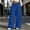 Blue, variant on CaComMARK PI Women's Wide Leg Sweatpants Drawstring Casual Solid Ruffle Waistband Casual Sweatpants with Side Pockets Red-A