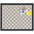 thumbnail image 2 of PinPix ArtToFrames 19x15 Custom Cork Bulletin Board Argyle Beige   Poster Board Has a Fabric Style Canvas Finish, Framed in Satin Black (PinPix-637), 2 of 6