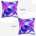 thumbnail image 3 of Fotbe Swirl Print Blue Purple1 Pattern Velvet Decorative Throw Pillow Covers with Elegant Piping, Soft Plush Cushion Cover for Sofa, Bed, Car, Office-18"x18", 3 of 8