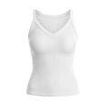 thumbnail image 6 of Fewfanhot Women's Fashion Tank Top Casual Summer Solid Color Sleeveless V Neck Ribbed Knit Top Soft Lightweight Breathable All Match Summer Tops, 6 of 6
