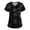 Black #006, variant on Halloween Scrub Tops Women Funny Short Sleeve Spooky Pumpkin Bat Printed Scrub Shirts Horror V Neck Scrubs Medical Nurse Workwear Nursing Uniform with Pockets, XL