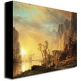 thumbnail image 2 of Trademark Fine Art "Sunset in the Rockies" Canvas Art by Albert Biersdant, 2 of 2