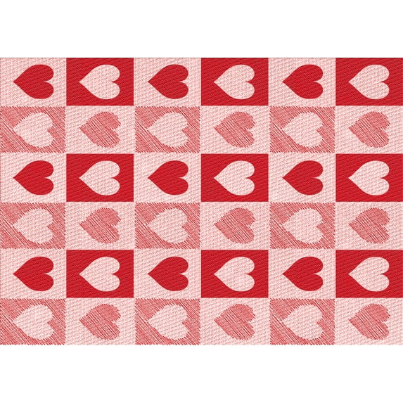 Ahgly Company Indoor Rectangle Patterned Pink Area Rugs, 8' x 10'