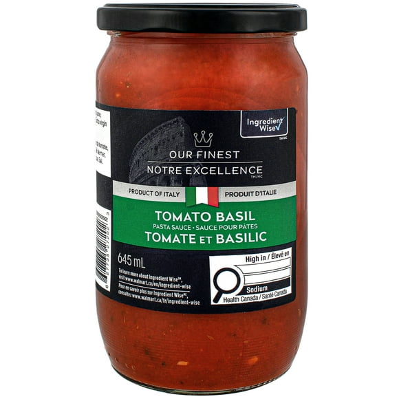 Sauce pour pâtes Tomate et basilic Notre Excellence 645&nbsp;ml