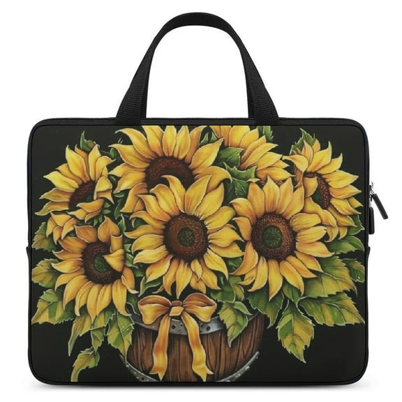 JRXY Sunflowers Diving Fabric Laptop Sleeve Carrying Bag Computer Protect Case 10inch