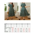 thumbnail image 3 of Vestido casual de manga corta con estampado floral y talla grande para mujer, 3 of 8