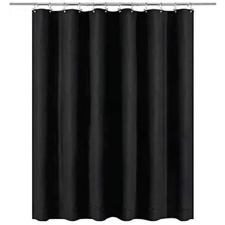 AUQ Shower Curtain Liners Mildew Resistant Heavy Duty Black