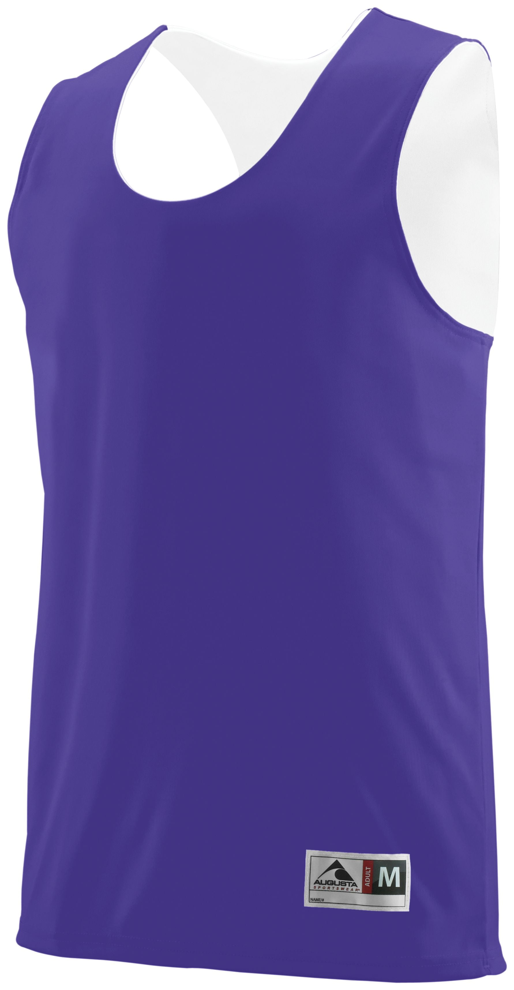 Purple White Large Augusta Sportswear Youth Reversible Mini Mesh League Tank 