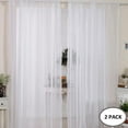 thumbnail image 1 of 2PCS Panels Of Voile Slot Top Net Curtains Plain Window Curtain Home Decor, 1 of 7