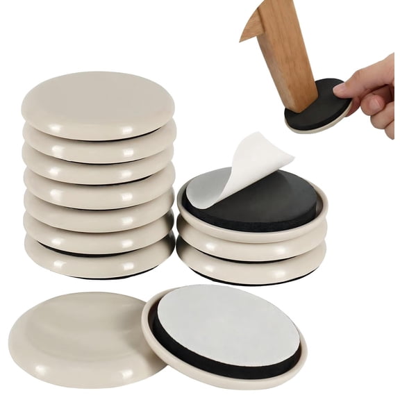 Heavy-Duty 1-1/4" Furniture Sliders for Carpet & Hardwood Floors - 24PCS Pads for Easy Moving and Floor Protection