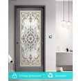 thumbnail image 5 of Window Privacy Film Boho Stained Glass Window Film Decorative Sun Block Window Cover Ethnic Aztec Southwest Neutral Aesthetic Motifs Window Clings Static Adhesive Sticker for Bathroom 17.7"x39.3", 5 of 7