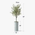 thumbnail image 5 of Artificial Tree in Geometric Pattern Planter, Fake Olive Silk Tree for Indoor and Outdoor Home Decoration - 68" Overall Tall (Plant Pot Plus Tree), 5 of 5