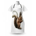 thumbnail image 3 of Squirrel Apron, Engraved Style Squirrel Illustration Sketch Art Wildlife, Unisex Kitchen Bib with Adjustable Neck for Cooking Gardening, Adult Size, Dark Brown Pale Brown, by Ambesonne, 3 of 4