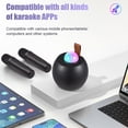 thumbnail image 3 of Karaoke Machine Mini Wireless Microphone and Speaker Set with 2 Microphone Gifts for Birthday Party Desktop Outdoor Home KTV Set Disco LED Lights Handheld Mic Portable Karaoke, 3 of 7