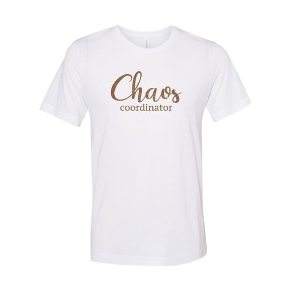 "Chaos Coordinator, Mom Tank Top, Racerback, Gift For Mom, Motherhood Shirt, Mother's Day Tee, Muscle Tank Top, Gift From Daughter, Mom Shirt, White, SMALL"
