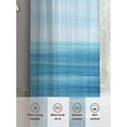 thumbnail image 6 of Blue Sea Sheer Curtains for Living Room Bedroom, Light-filtering Sheer Curtain, Abstract Tranquility Ocean Horizon Natural Scenery Rod Pocket Voile Window Treatment Drapes, 52’’Wx96’’L, 2 Panels Set, 6 of 7