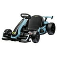 thumbnail image 3 of Kart eléctrico para niños 24V 2x150W - 4 velocidades - Asiento ajustable - Luces LED y música - Cinturón de seguridad - Para carreras al aire libre - Azul, 3 of 8
