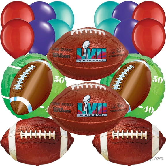 Super Bowl LVII 57 Football Party Balloons 31pc Ultimate Decoration Supply Kit