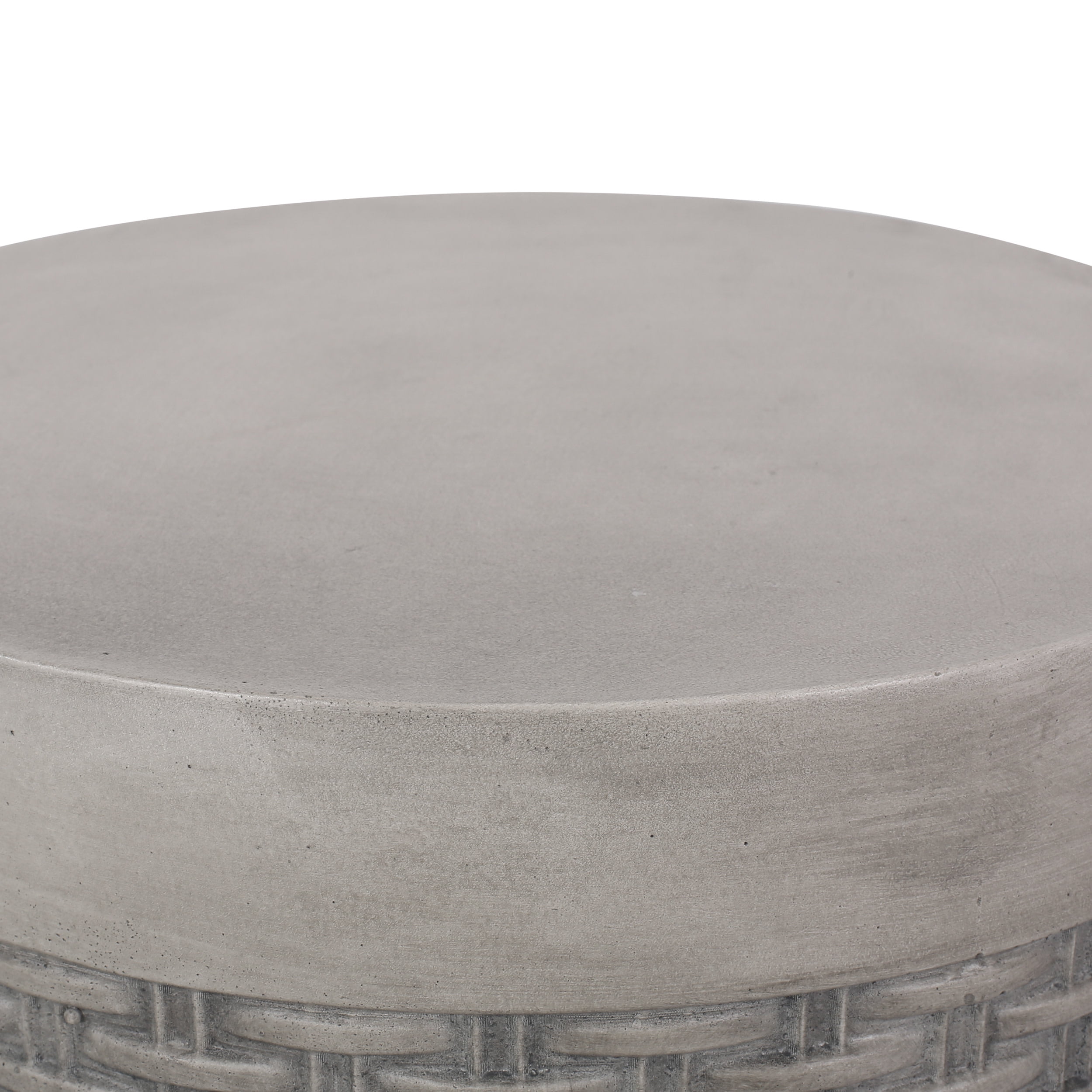 Paquette Lightweight Concrete Outdoor Side Table, Concrete Finish