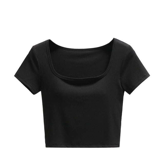COM1950s Shorts pour Femmes, Shorts d'Été pour Femmes, Mode Décontractée, Col Rond, Couleur Unie, Manches Courtes, Shorts Décontractés pour Femmes