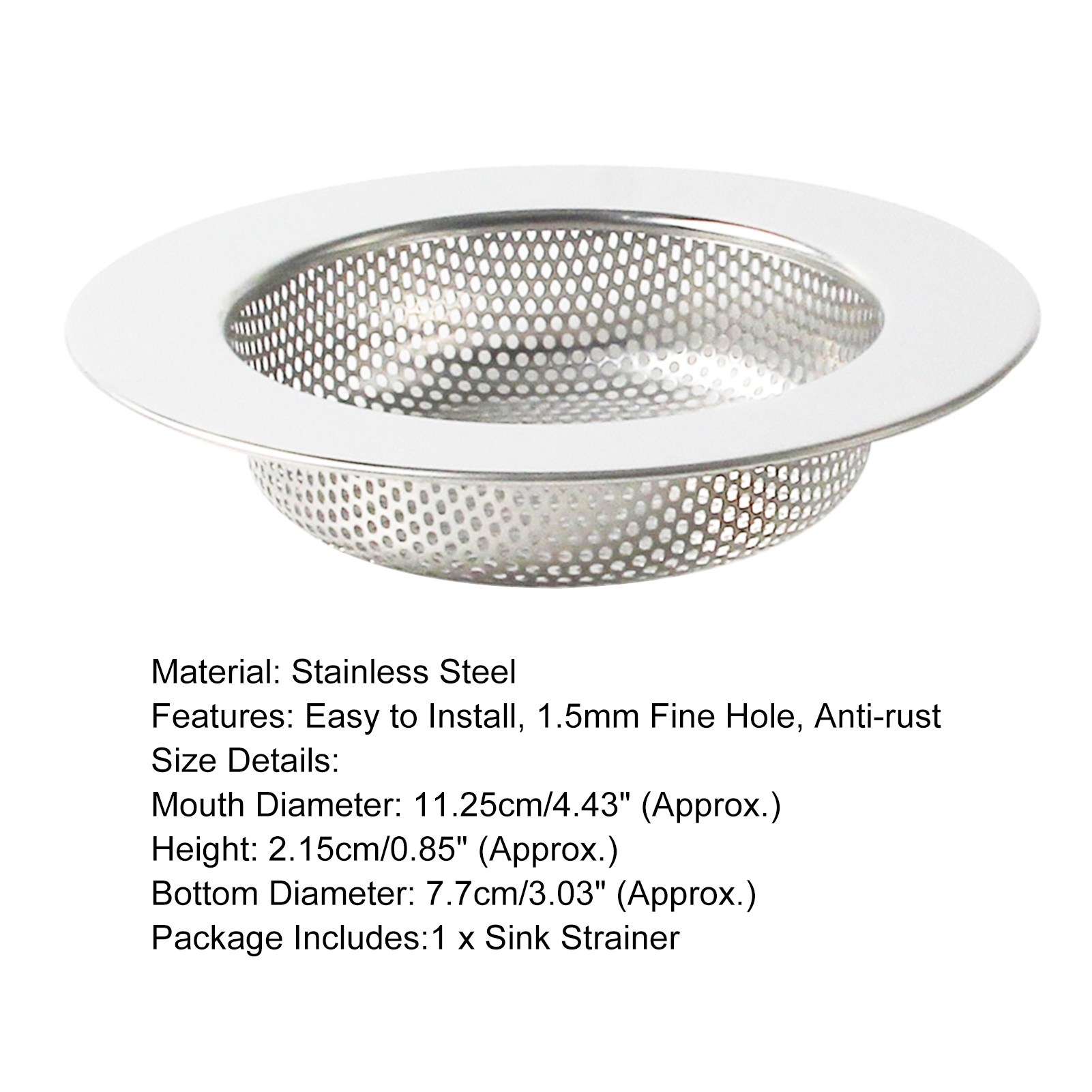 SONGBIRDTH Sink Drain Filter Avoid Congestion 1.5mm Fine Hole Practical