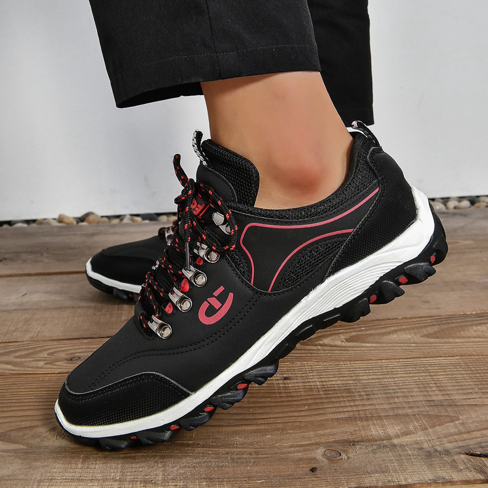 FhgihG Women's Waterproof Hiking Shoes Outdoor Climbing Sneakers Non-Slip Trekking Running