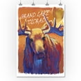 thumbnail image 3 of Grand Lake, Colorado, Moose, Vivid (36x54 Giclee Gallery Art Print, Vivid Textured Wall Decor), 3 of 3