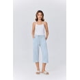 thumbnail image 4 of Ekouaer Womens Pajamas Pants Capri Pj Bottoms with Pockets Comfy Drawstring Printed Lounge Soft Sleep Pants, 4 of 5