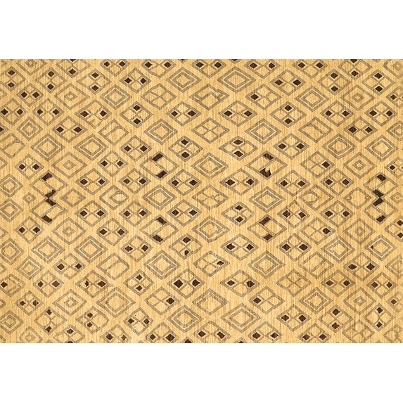 Ahgly Company Indoor Rectangle Abstract Brown Contemporary Area Rugs, 8' x 12'